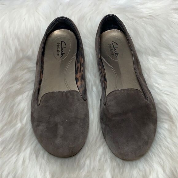 Clarks Bendables Suede Flats Sz 8.5 - Picture 2 of 6